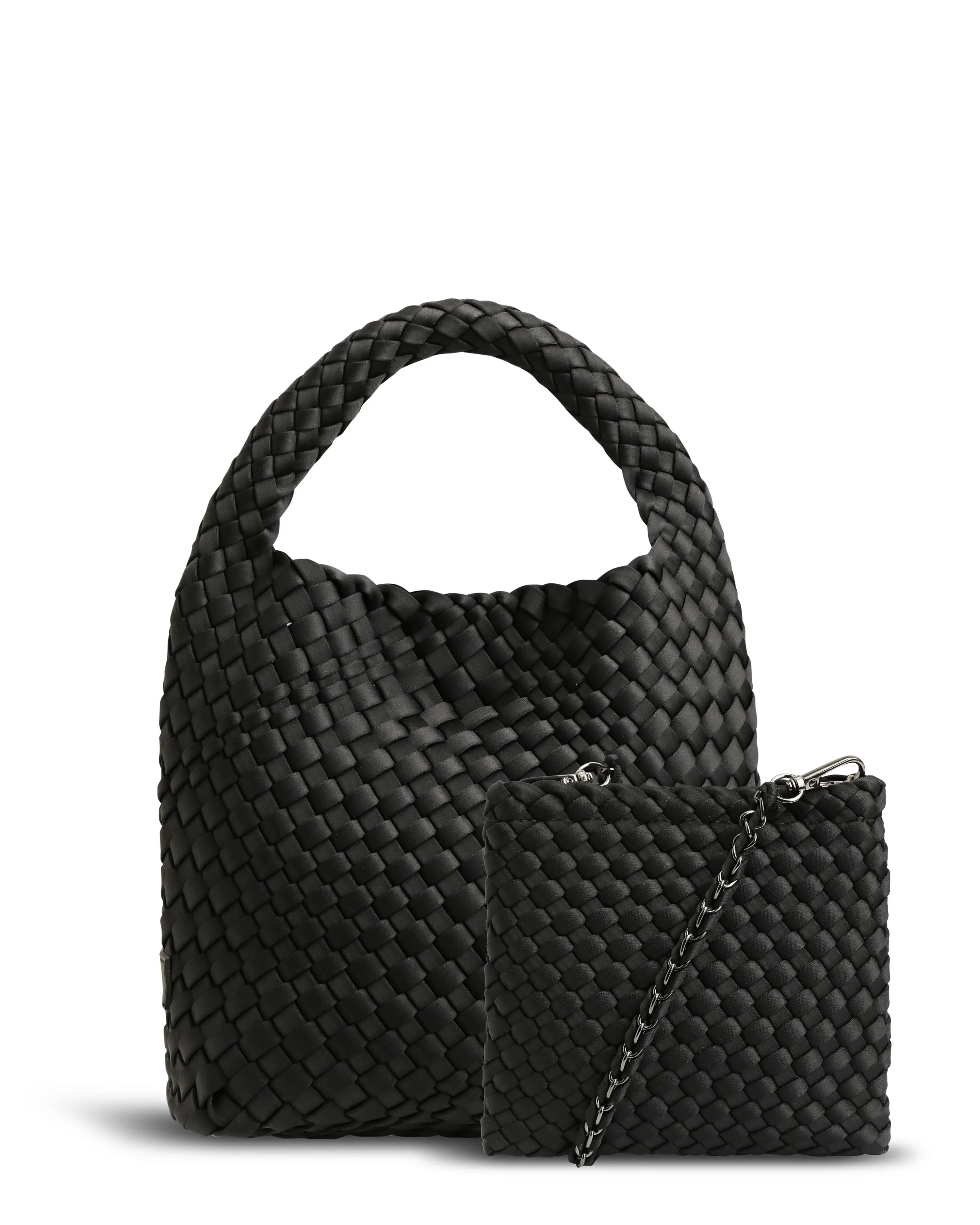 The Argo Bag (BLACK) Woven Neoprene Mini Bag