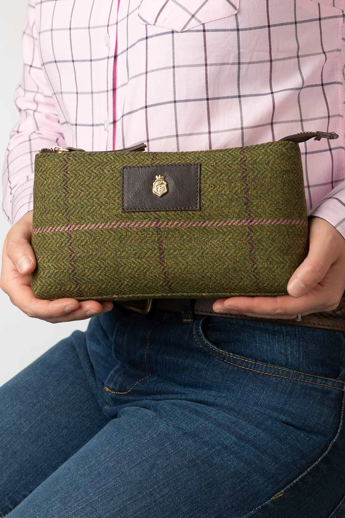 Tweed Makeup Pouch - Helmsley