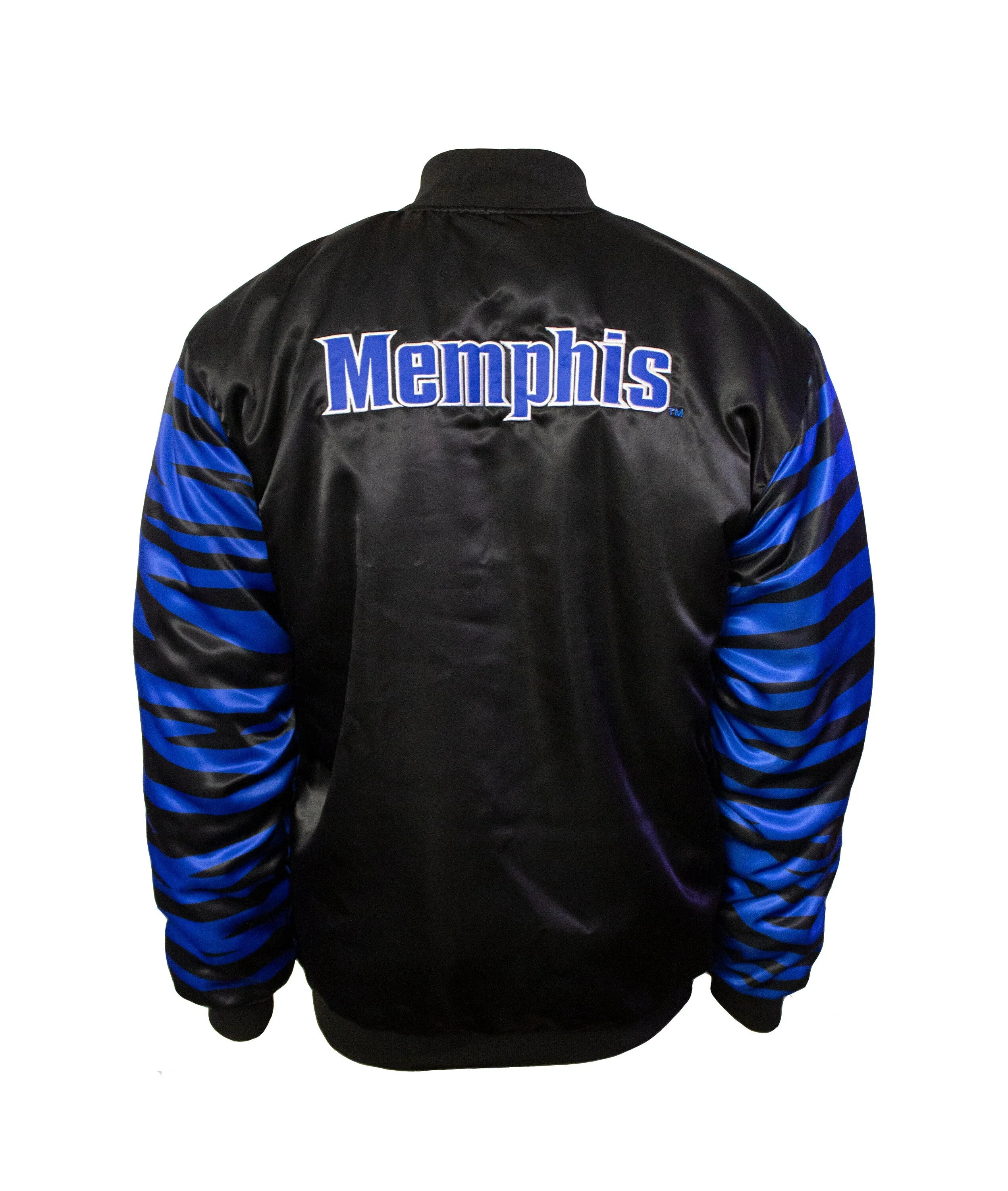 Twin Vision Activewear Memphis Tigers Men's Satin Bomber Jacket