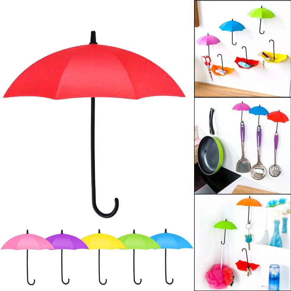 Umbrella Shape Wall Mounted Hooks, Wall Key Holder