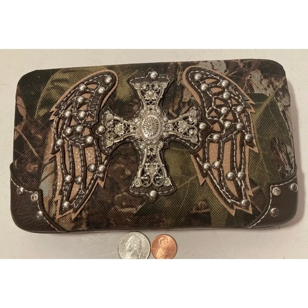 Vintage Camouflage Case, Pouch, Purse, Wallet, 7 1/2" x 4 3/4",