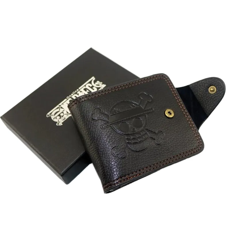 Vintage PU Leather Wallet for Men and Women / Skull Unisex Pattern Purse