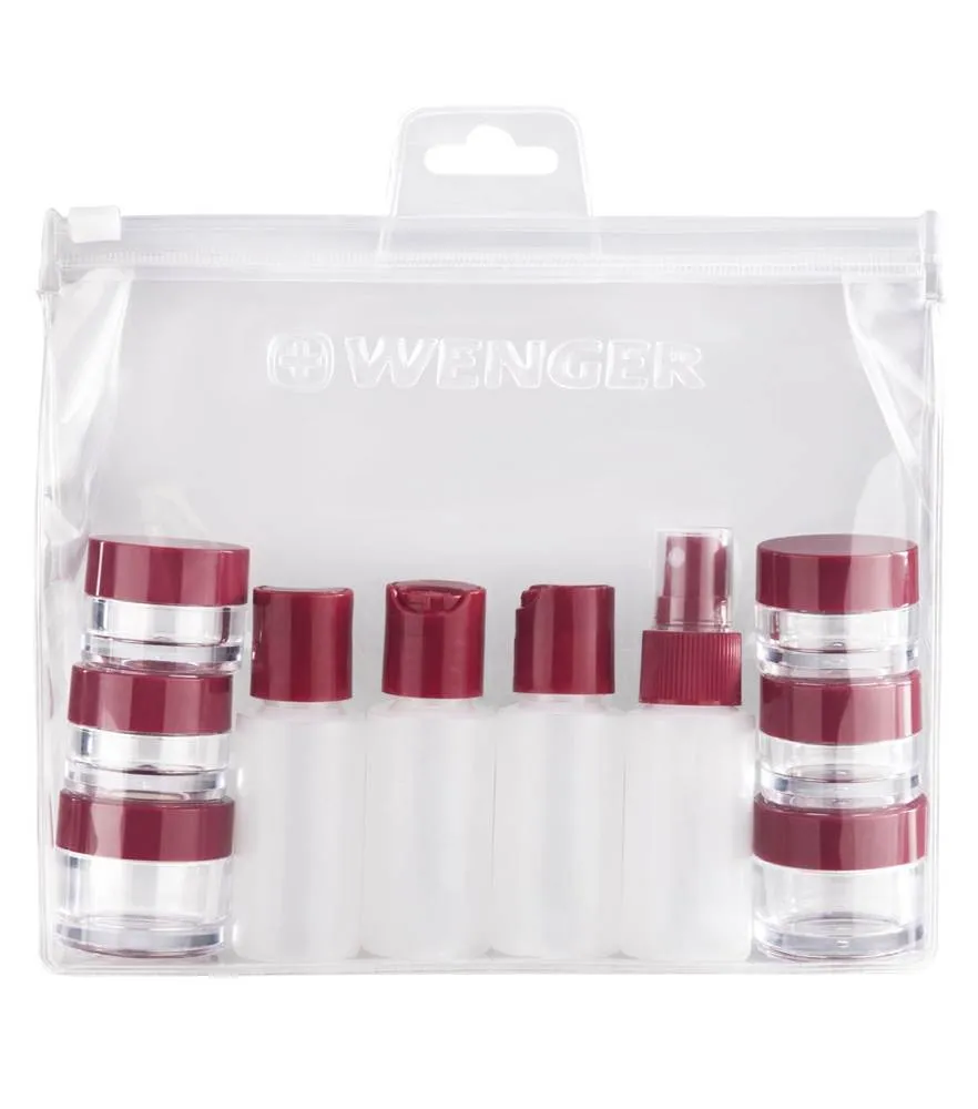 Wenger 10 Piece Travel Bottle Set - Clear