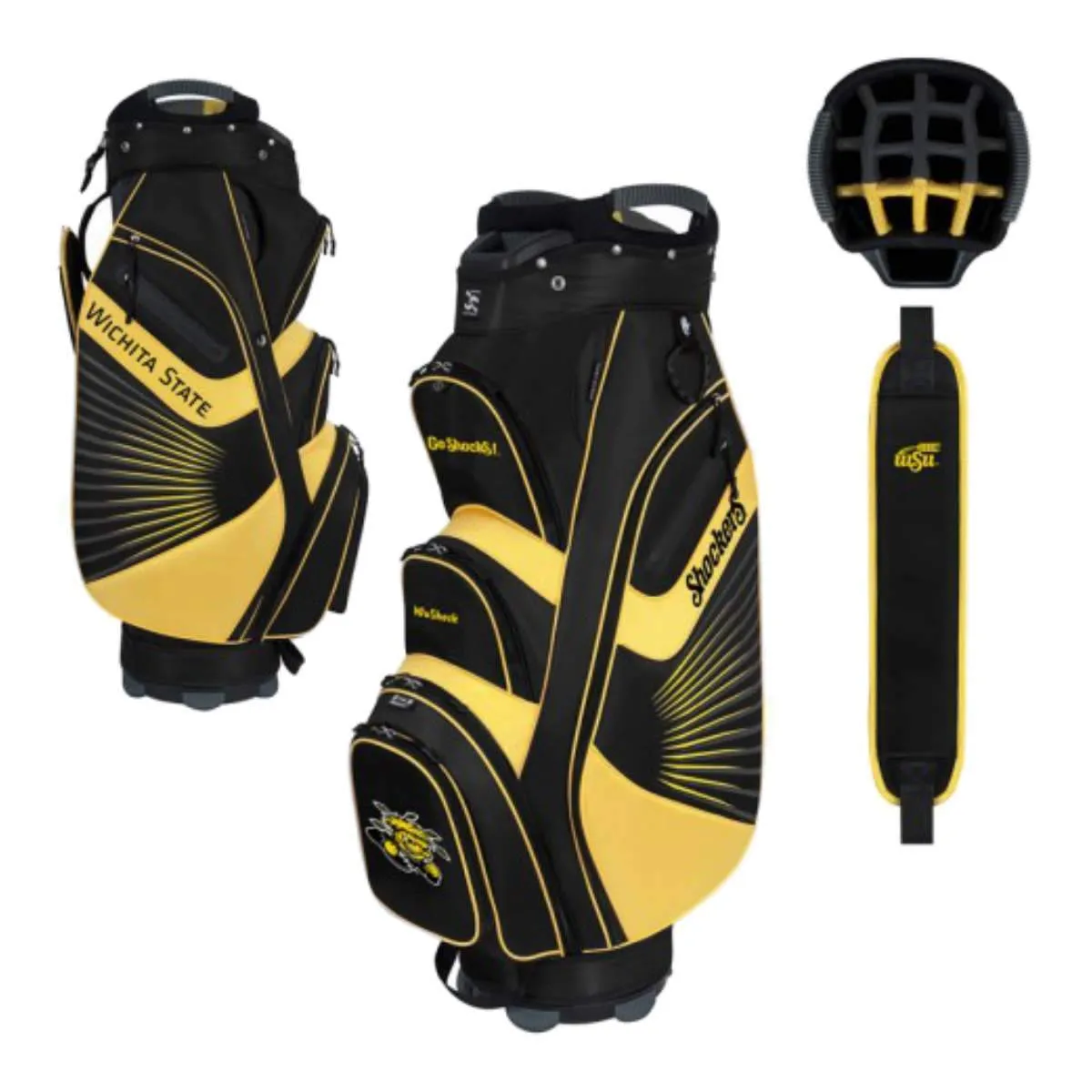 Wichita State Shockers WinCraft "The Bucket II" 14-Way Cooler Cart Golf Bag