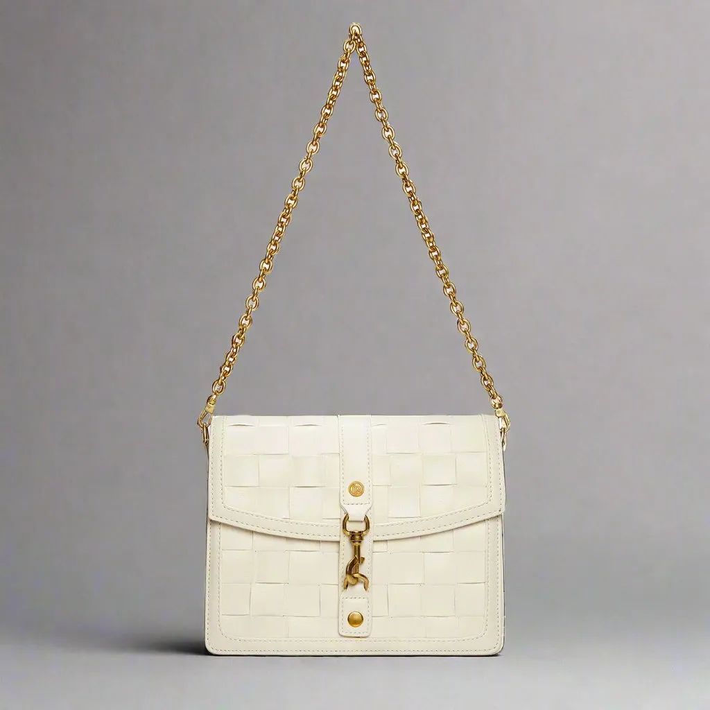 Women's White Vegan Shoulder & Crossbody Bag