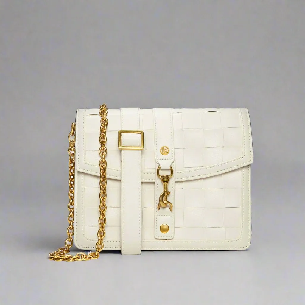 Women's White Vegan Shoulder & Crossbody Bag