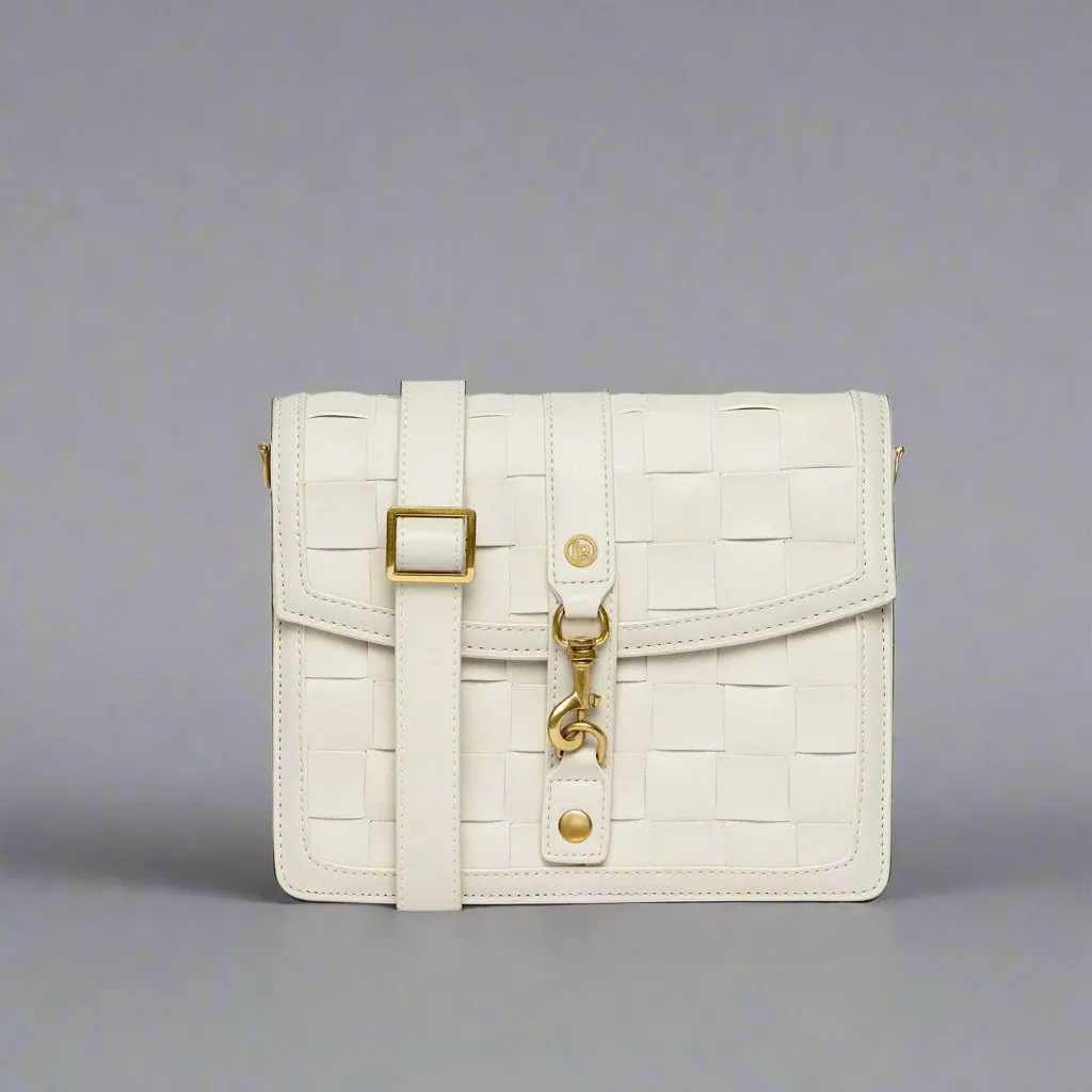 Women's White Vegan Shoulder & Crossbody Bag