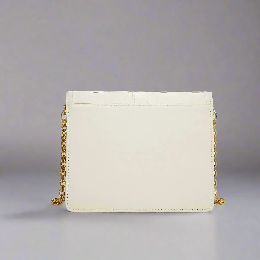 Women's White Vegan Shoulder & Crossbody Bag