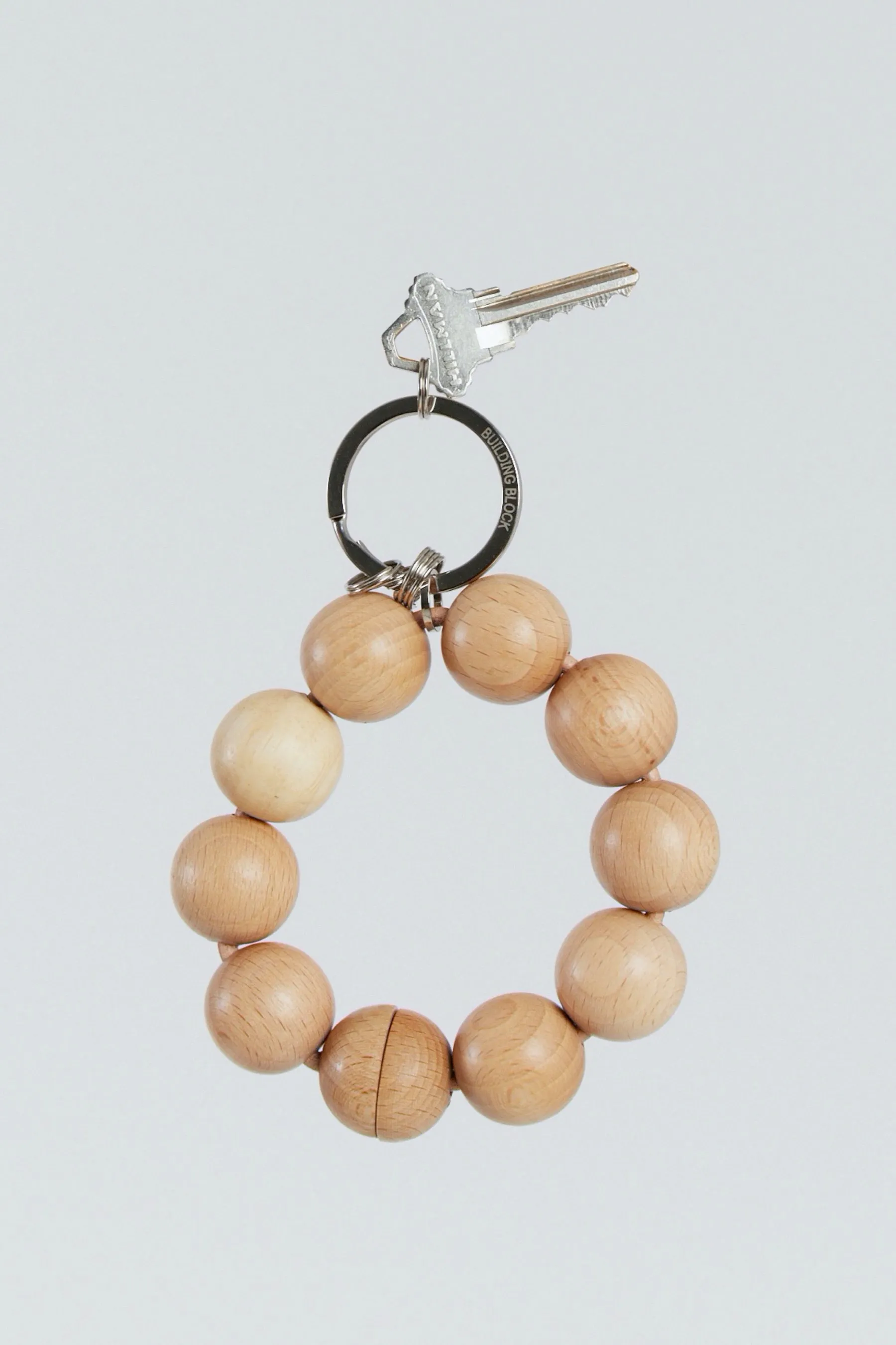 Wood Ball Keychain