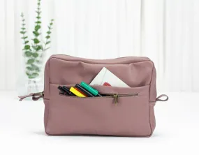 Ydra organizer - Rosy brown leather