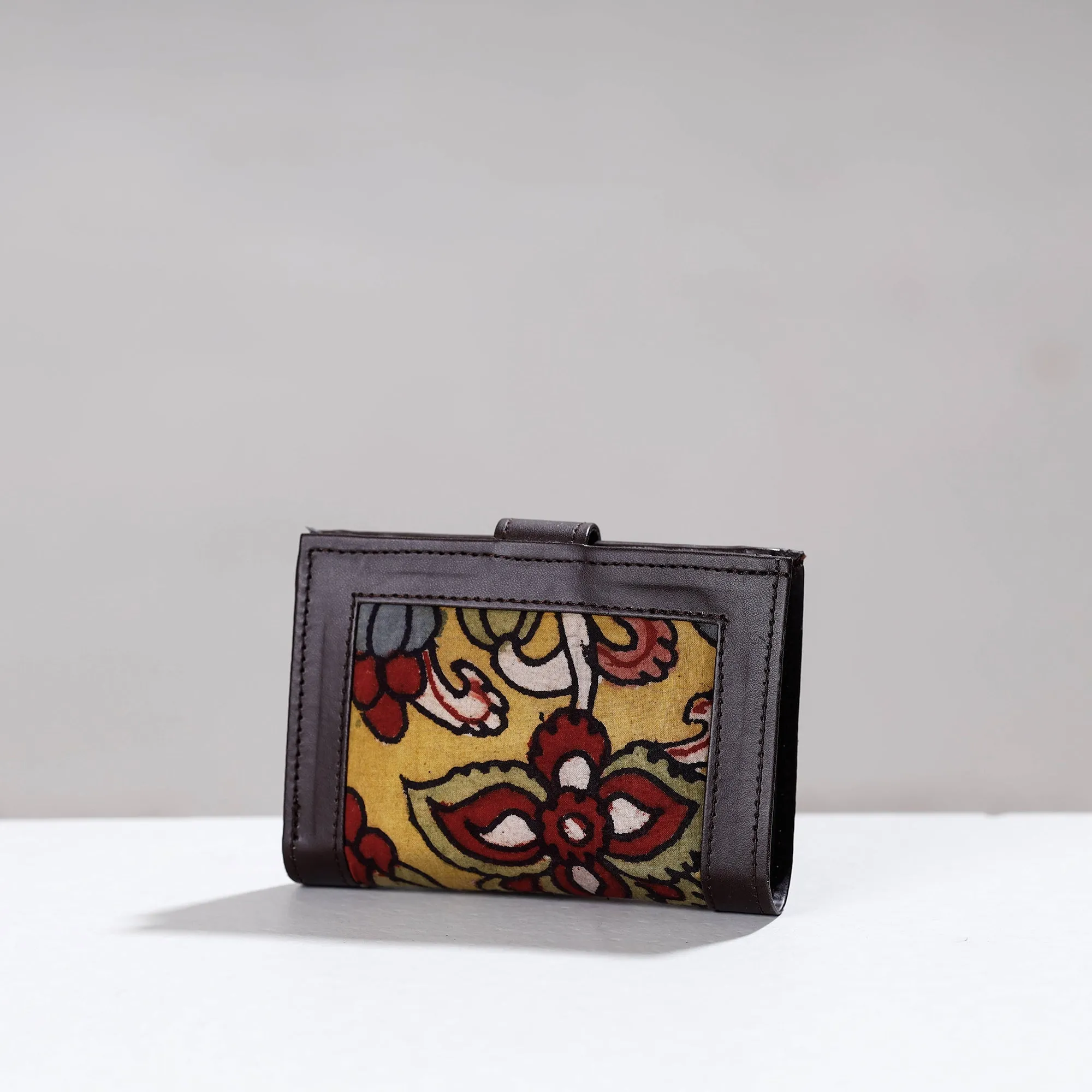 Yellow - Handpainted Kalamkari Cotton Wallet